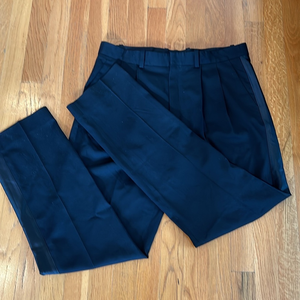 Kooples black wool tuxedo pants , size L, EU 40